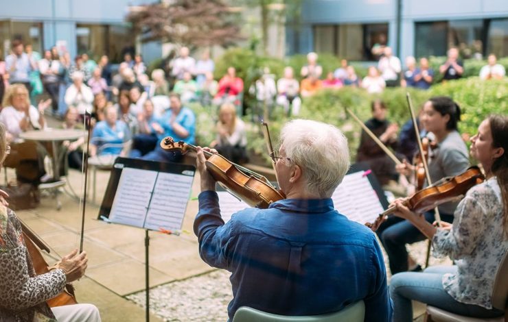 The London Symphony Orchestra in the NHS Project from Edinburgh International Festival. Photo – Mihaela Bodlovic