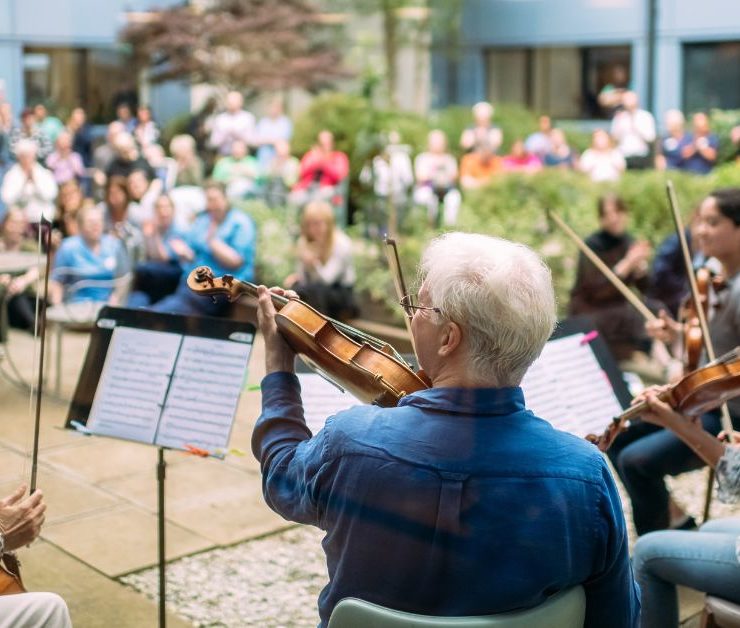 The London Symphony Orchestra in the NHS Project from Edinburgh International Festival. Photo – Mihaela Bodlovic