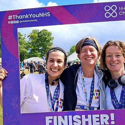 EMF runners with finisher board