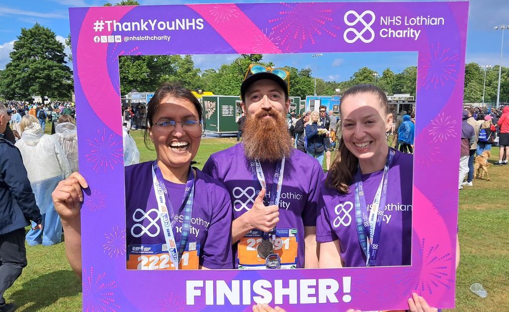 EMF runners with finisher board