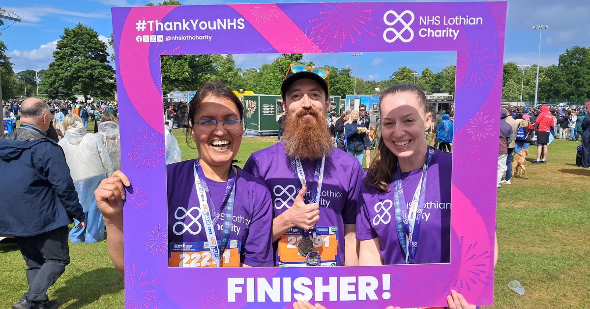 EMF runners with finisher board