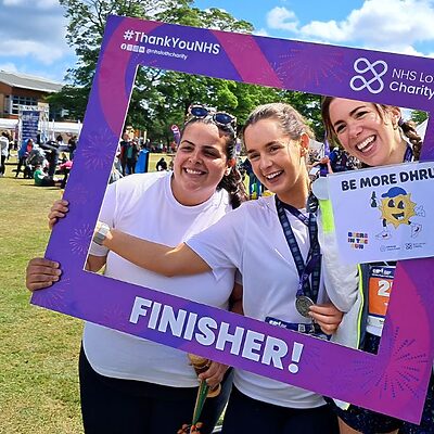 EMF runners with finisher board